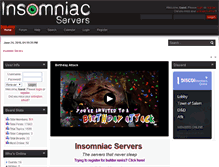 Tablet Screenshot of insomniacservers.com